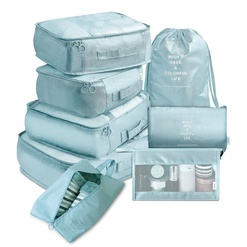 Travel Luggage Organizer Set – 8-Piece Packing Cubes for Clothes, Shoes & Accessories