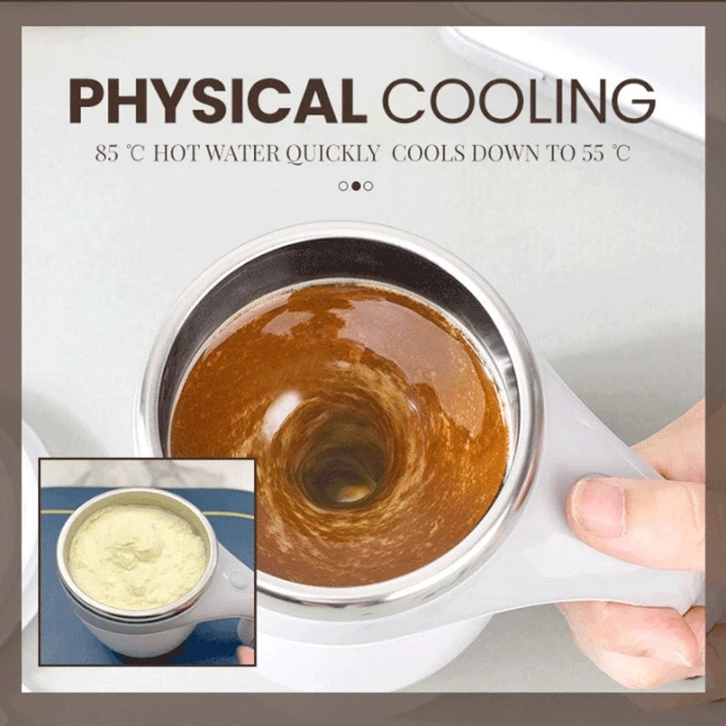 Rechargeable Electric Stirring Mug – Magnetic Self-Stirring Coffee & Milkshake Cup