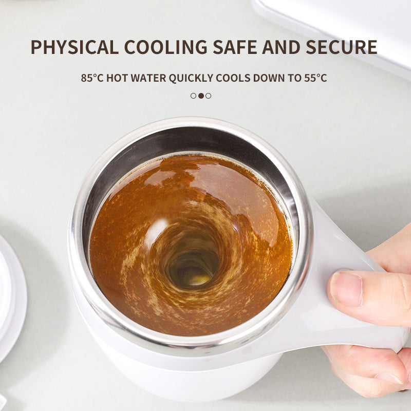 Rechargeable Electric Stirring Mug – Magnetic Self-Stirring Coffee & Milkshake Cup