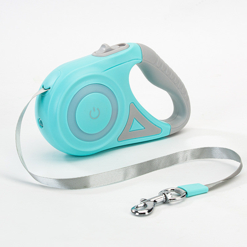 Retractable Dog Leash with Collar – Auto Lock Pet Lead with Spotlight for Small & Medium Dogs