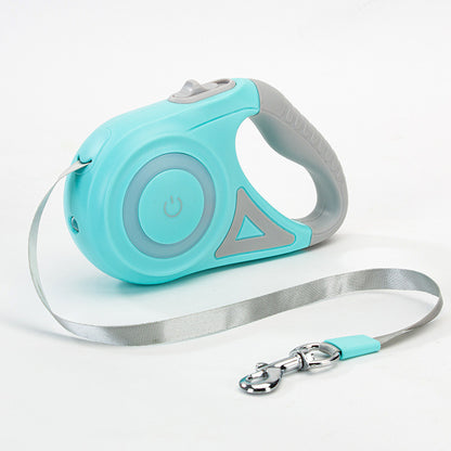 Retractable Dog Leash with Collar – Auto Lock Pet Lead with Spotlight for Small & Medium Dogs