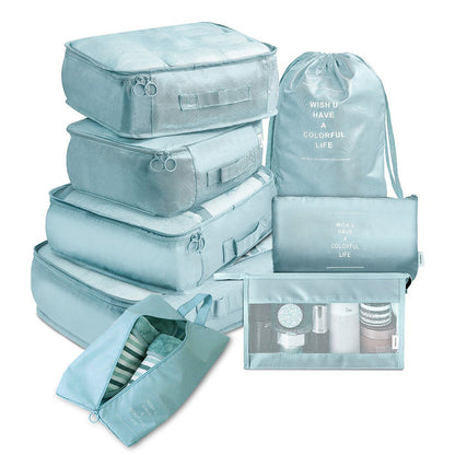 Travel Luggage Organizer Set – 8-Piece Packing Cubes for Clothes, Shoes & Accessories
