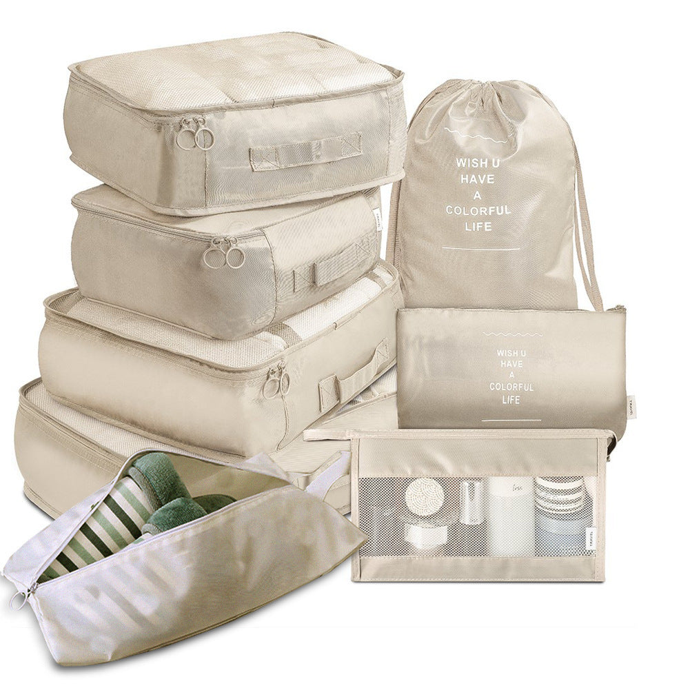 Travel Luggage Organizer Set – 8-Piece Packing Cubes for Clothes, Shoes & Accessories