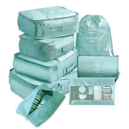 Travel Luggage Organizer Set – 8-Piece Packing Cubes for Clothes, Shoes & Accessories
