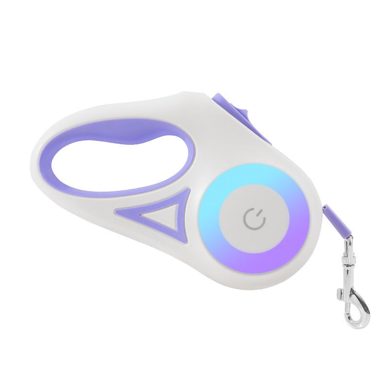 Retractable Dog Leash with Collar – Auto Lock Pet Lead with Spotlight for Small & Medium Dogs