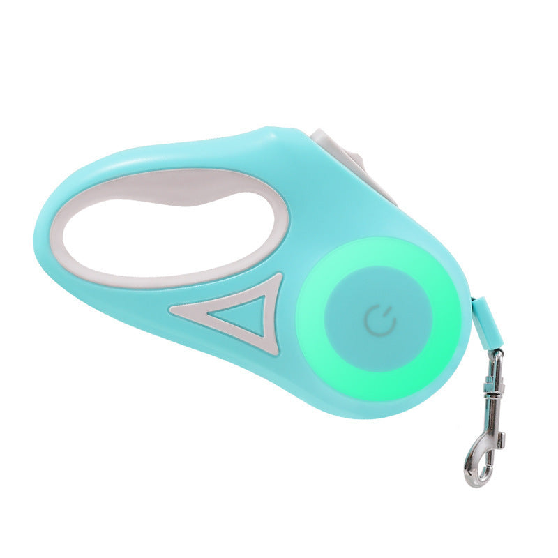 Retractable Dog Leash with Collar – Auto Lock Pet Lead with Spotlight for Small & Medium Dogs