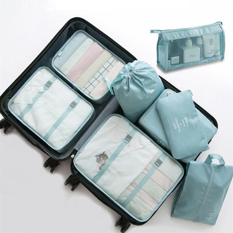 Travel Luggage Organizer Set – 8-Piece Packing Cubes for Clothes, Shoes & Accessories