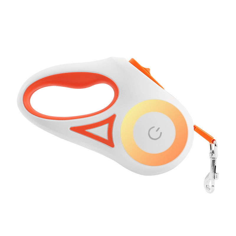 Retractable Dog Leash with Collar – Auto Lock Pet Lead with Spotlight for Small & Medium Dogs