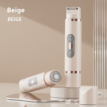 Dual-Head Electric Shaver for Women – Painless Hair Removal Epilator for Face, Bikini, Legs