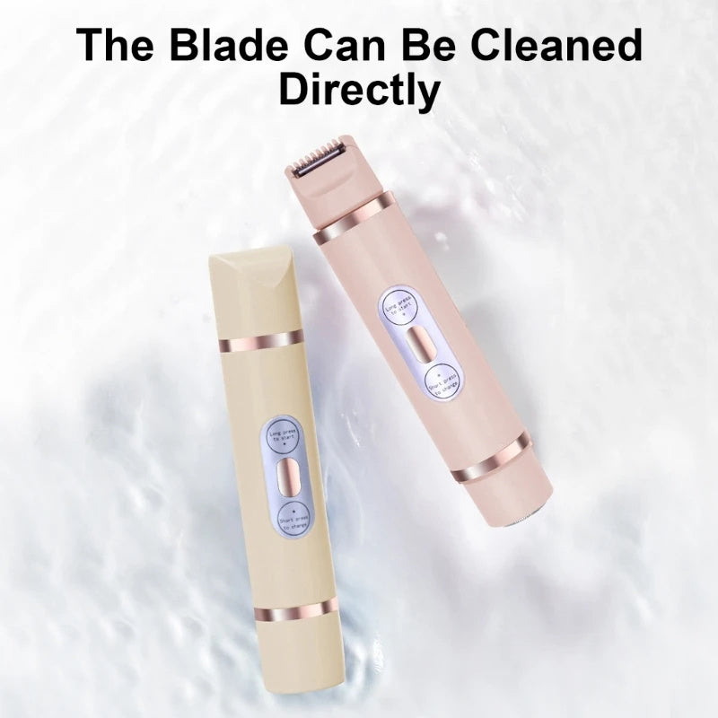 Dual-Head Electric Shaver for Women – Painless Hair Removal Epilator for Face, Bikini, Legs