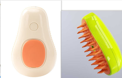 Electric Steam Cat Brush – Self-Cleaning Avocado Grooming Comb for Cats & Dogs