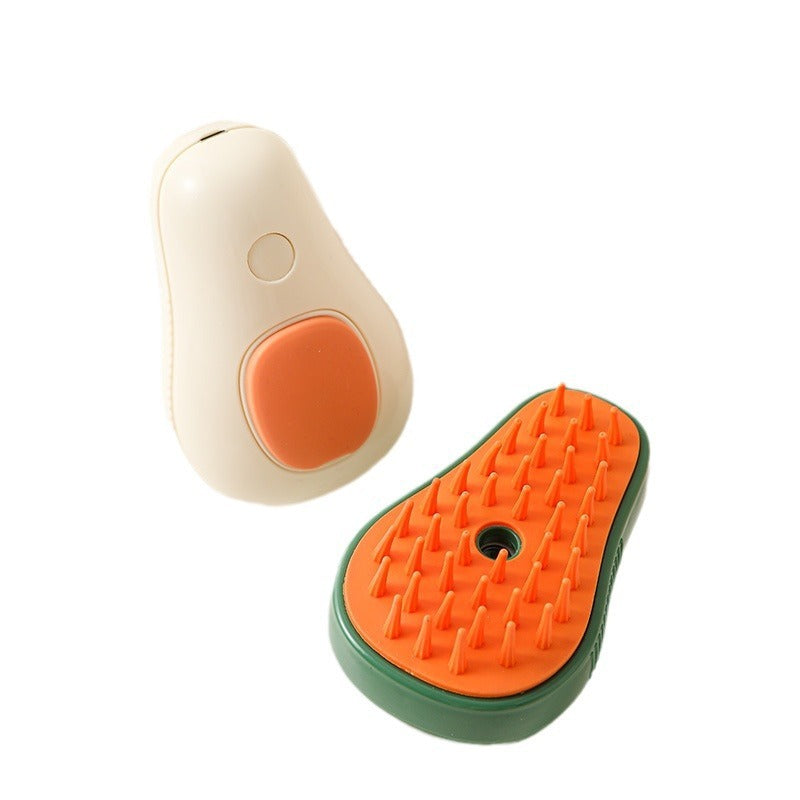 Electric Steam Cat Brush – Self-Cleaning Avocado Grooming Comb for Cats & Dogs