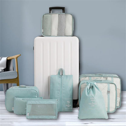Travel Luggage Organizer Set – 8-Piece Packing Cubes for Clothes, Shoes & Accessories