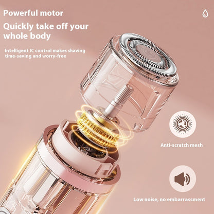Dual-Head Electric Shaver for Women – Painless Hair Removal Epilator for Face, Bikini, Legs