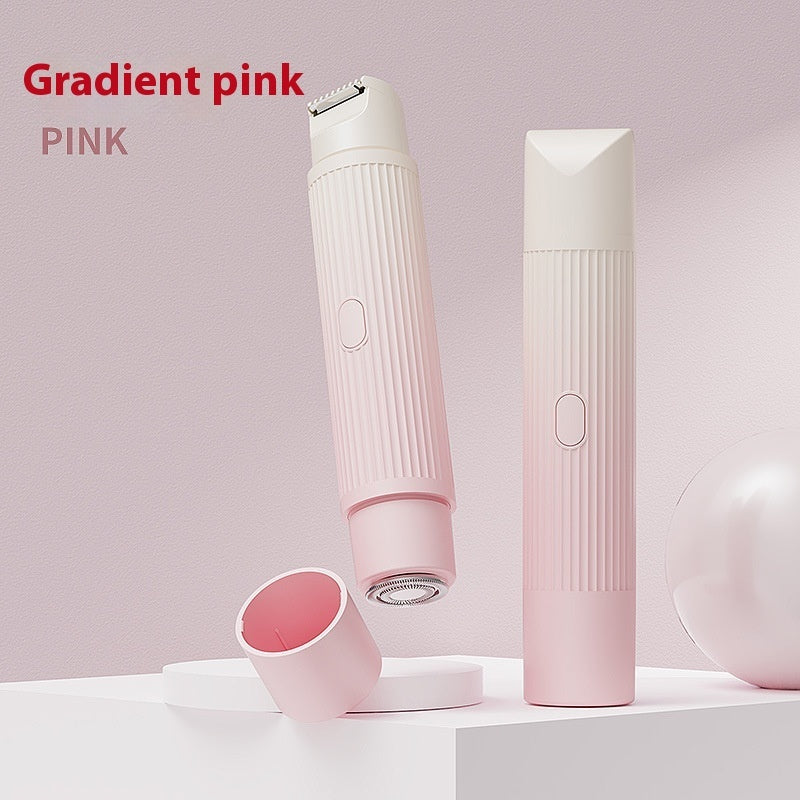 Dual-Head Electric Shaver for Women – Painless Hair Removal Epilator for Face, Bikini, Legs